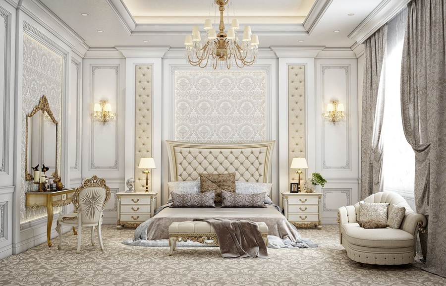 Phòng ngủ master phong cách tân cổ điển