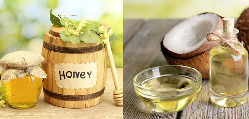Sử dụng mật ong và dầu dừa dưỡng ẩm da
